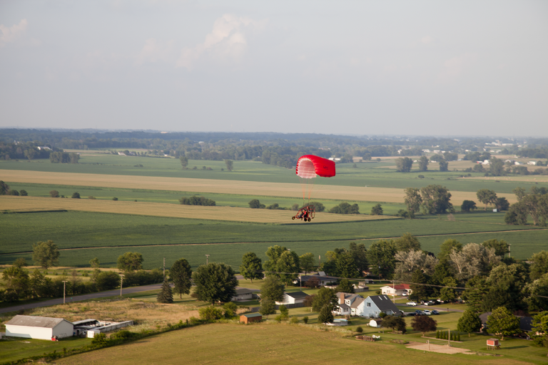 Infinity PPC flying over farm fields